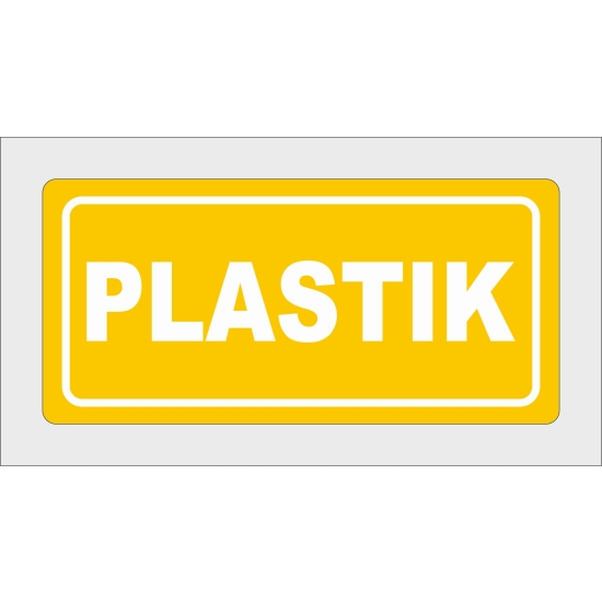 Naklejka na kosz na śmieci PLASTIK