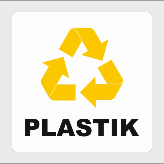 Naklejka na kosz na śmieci PLASTIK