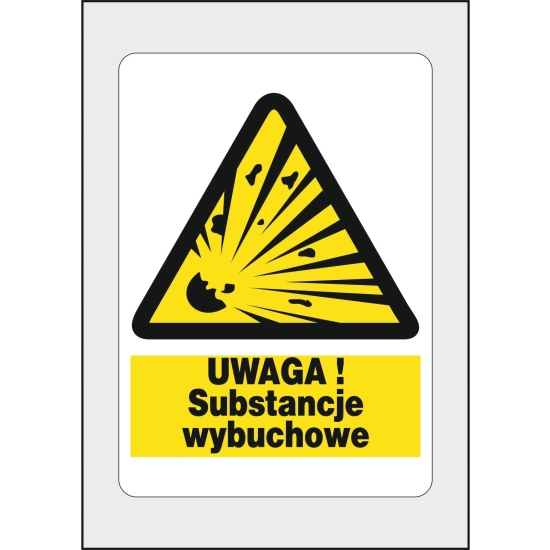 Naklejka BHP Uwaga substancje wybuchowe!