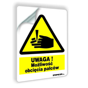 UWAGA ! Możliwość obcięcia palców