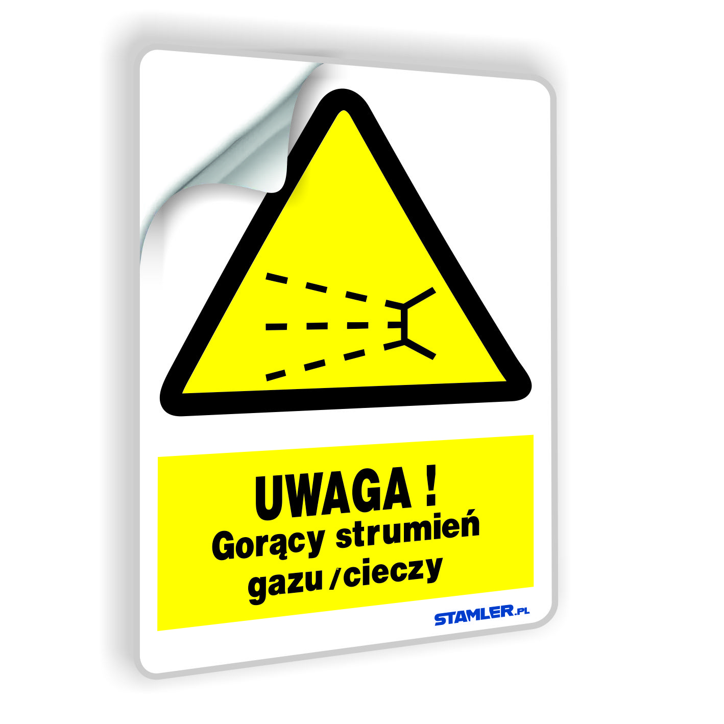 UWAGA ! Gorący strumień gazu / cieczy