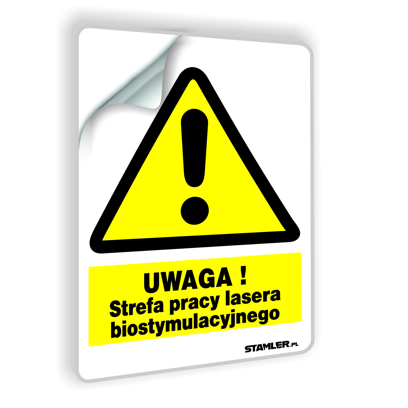 UWAGA! Strefa pracy lasera biostymulacyjnego