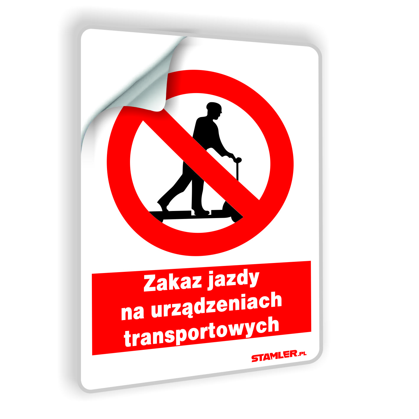 Zakaz jazdy na urządzeniach transportowych