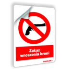 Zakaz wnoszenia broni