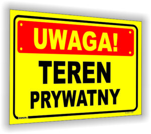 UWAGA TEREN PRYWATNY