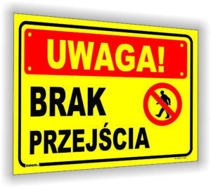 Uwaga! Brak przejścia