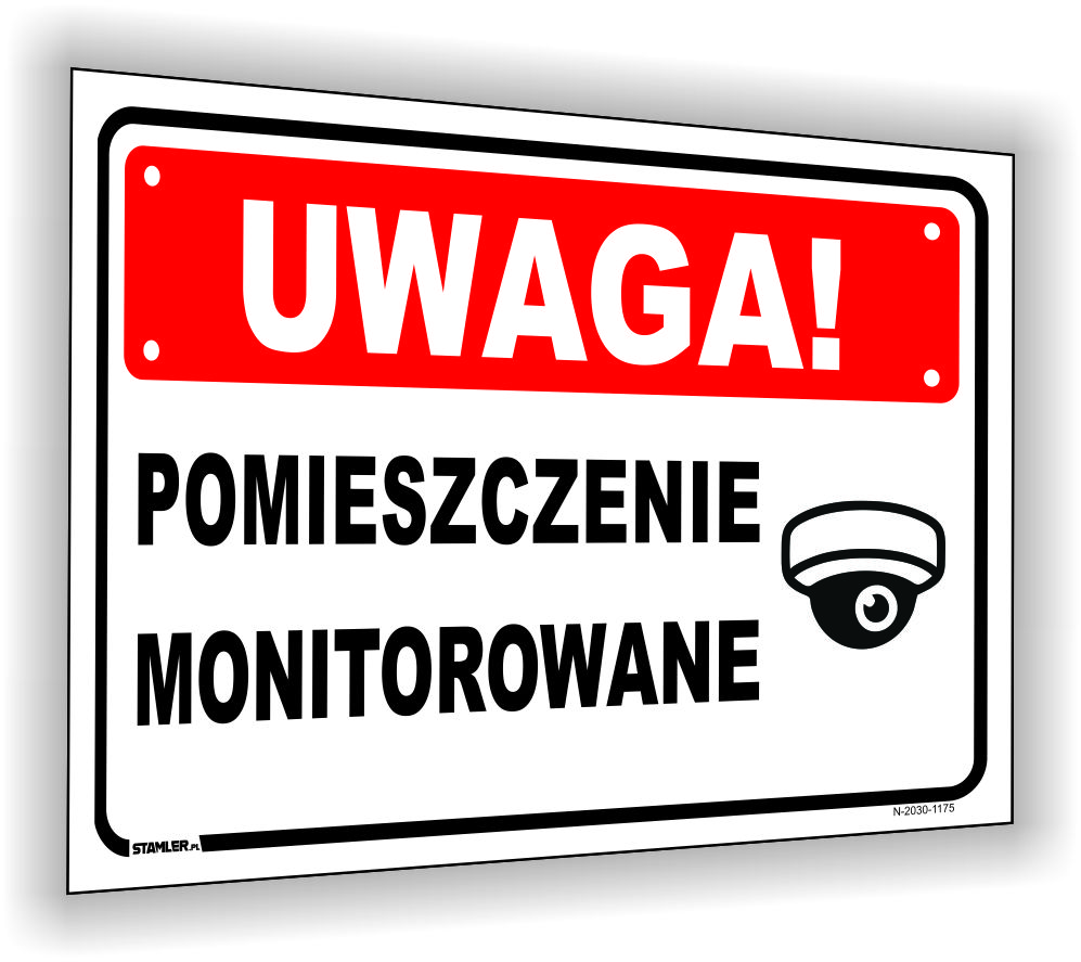 UWAGA Pomieszczenie monitorowane