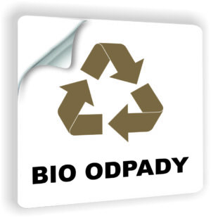 Naklejka na kosz na śmieci BIO ODPADY