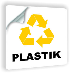 Naklejka na kosz na śmieci PLASTIK