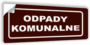 Naklejka na kosz na śmieci ODPADY KOMUNALNE