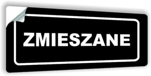 Naklejka na kosz na śmieci ZMIESZANE