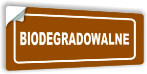 Naklejka na kosz na śmieci BIODEGRADOWALNE