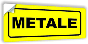 Naklejka na kosz na śmieci METALE
