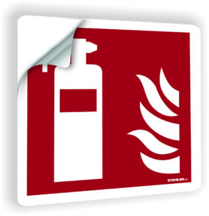 Gaśnica przeciwpożarowa naklejka przeciwpożarowa