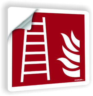 Drabina pożarowa naklejka przeciwpożarowa