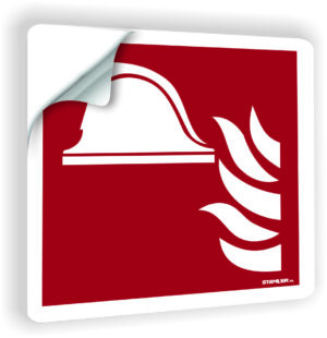 Zestaw sprzętu ochrony przeciwpożarowe naklejka przeciwpożarowa