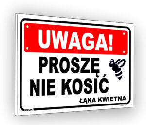 UWAGA proszę nie kosić łąka kwietna