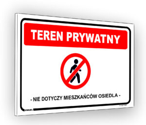 Teren prywatny nie dotyczy mieszkańców osiedla