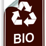 Naklejka na kosz na śmieci BIO bioodpady