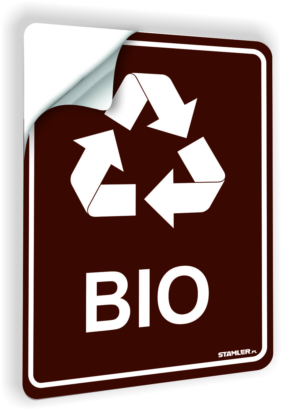 Naklejka na kosz na śmieci BIO bioodpady