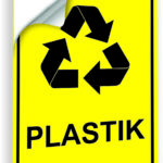 Naklejka na kosz na śmieci PLASTIK