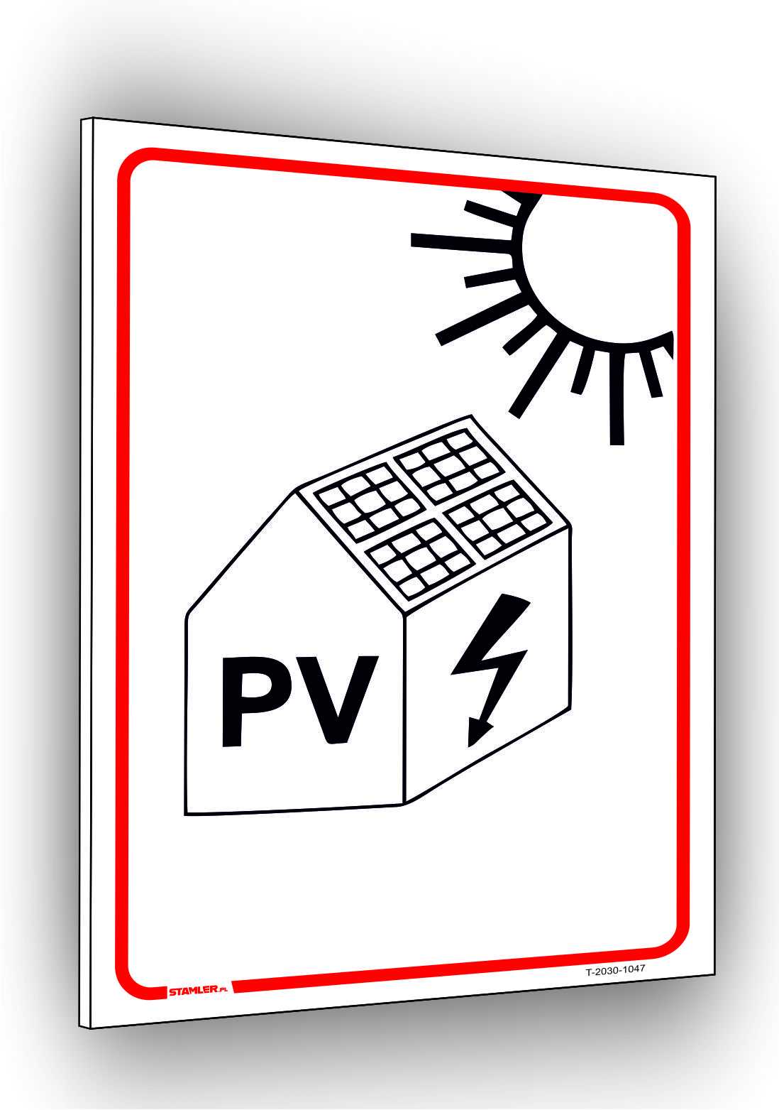 Tabliczka instalacje fotowoltaiczne PV