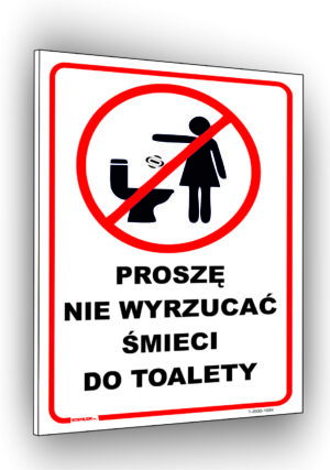 Proszę nie wyrzucać śmieci do toalety