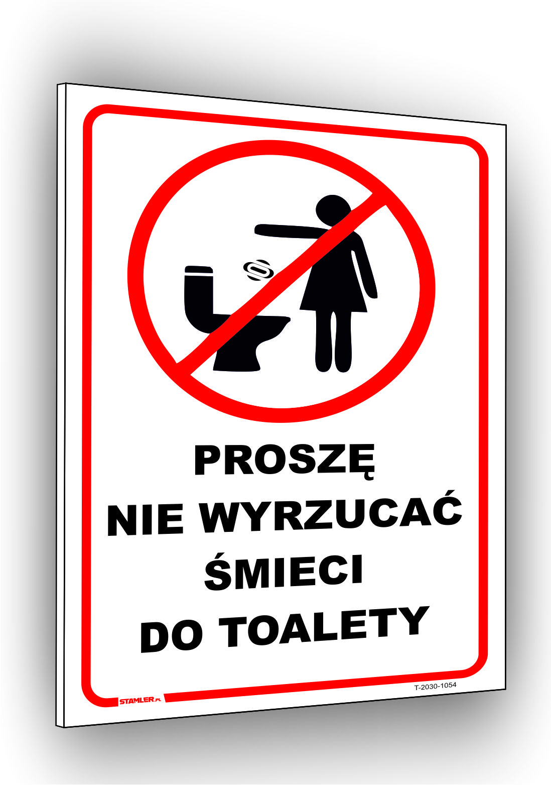 Proszę nie wyrzucać śmieci do toalety