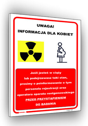Informacja dla kobiet w ciąży rentgen przed przystąpieniem do badania