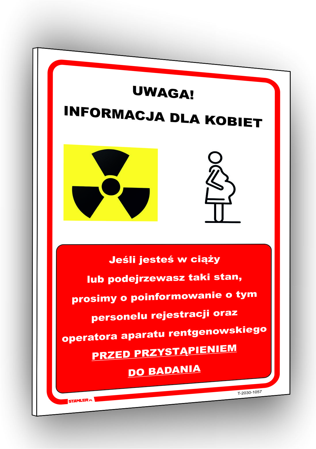 Informacja dla kobiet w ciąży rentgen przed przystąpieniem do badania