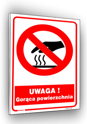 Uwaga Gorąca powierzchnia