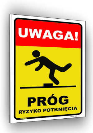 Uwaga patrz pod nogi próg ryzyko potknięcia