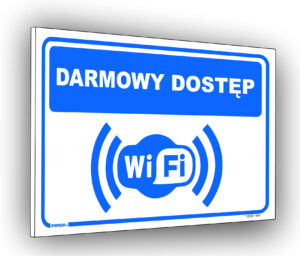 Tabliczka darmowy dostęp WIFI