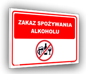 Zakaz spożywania alkoholu
