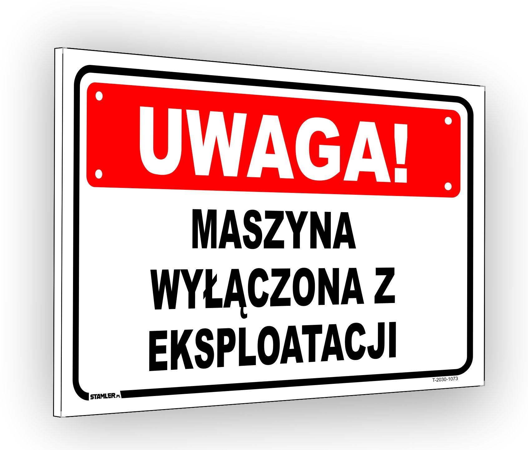 Uwaga maszyna wyłączona z eksploatacji